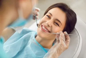 smiling patient during a procedure