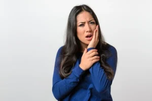 woman showing pain symptoms